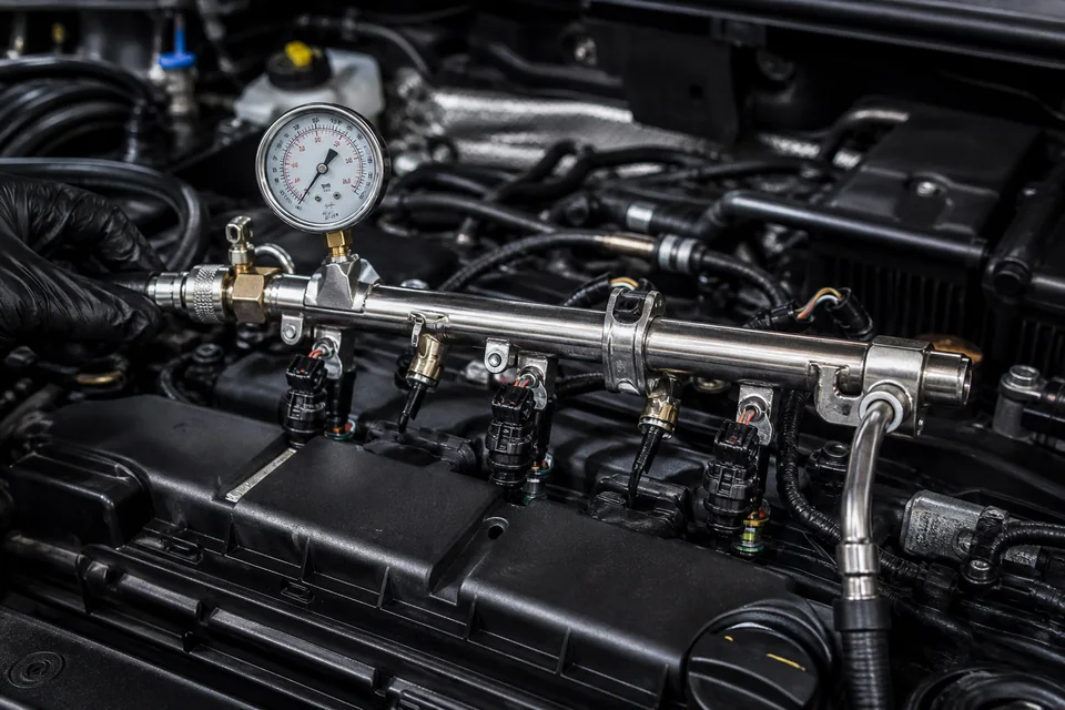 Fuel-injector rail pressure testing