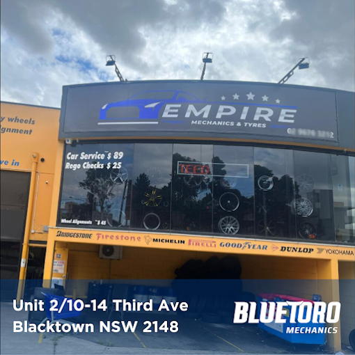 Empire Mechanics and Tyres workshop entrance in Blacktown